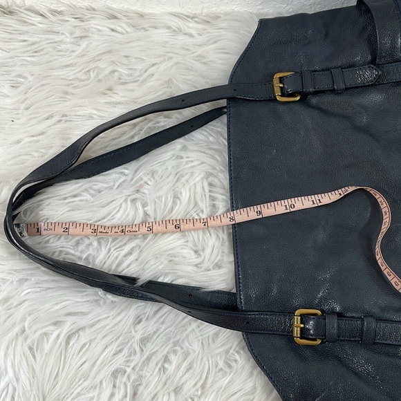 ELLIOTT LUCCA Leather Shoulder Handbag Tote Bag Purse With Gold Tone Hardware - Picture 16 of 16